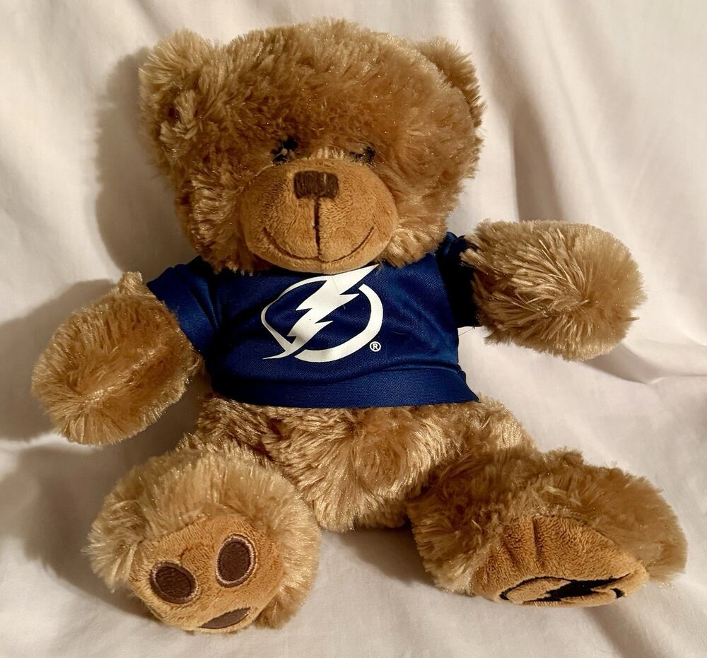 Tampa Bay Lightning NHL Plush Promo Giveaway Teddy Bear Stocking Stuffer Bolts
